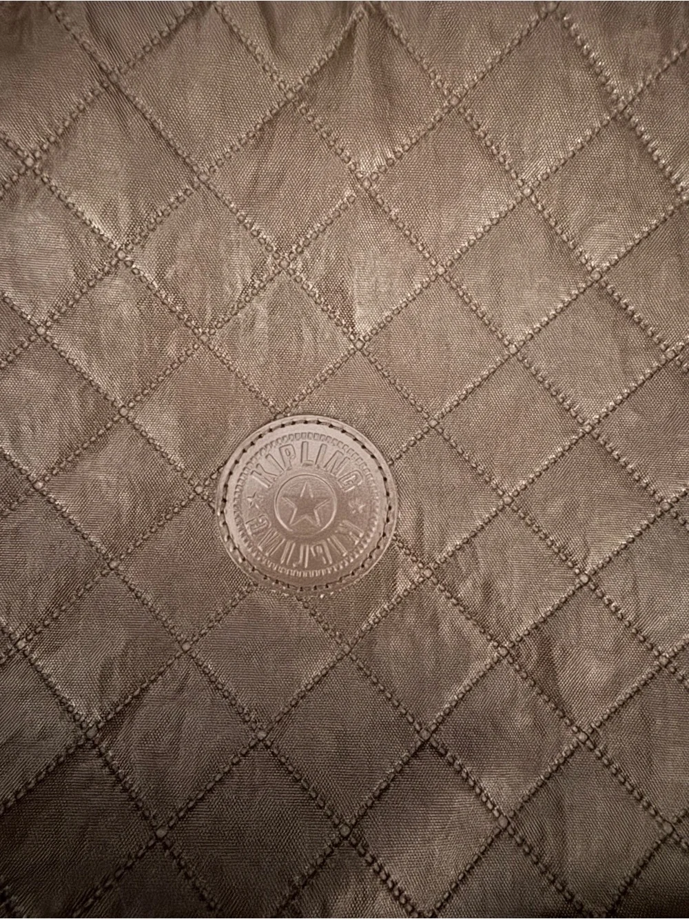 Kipling Quilted Laptop Tote in Dark Brown